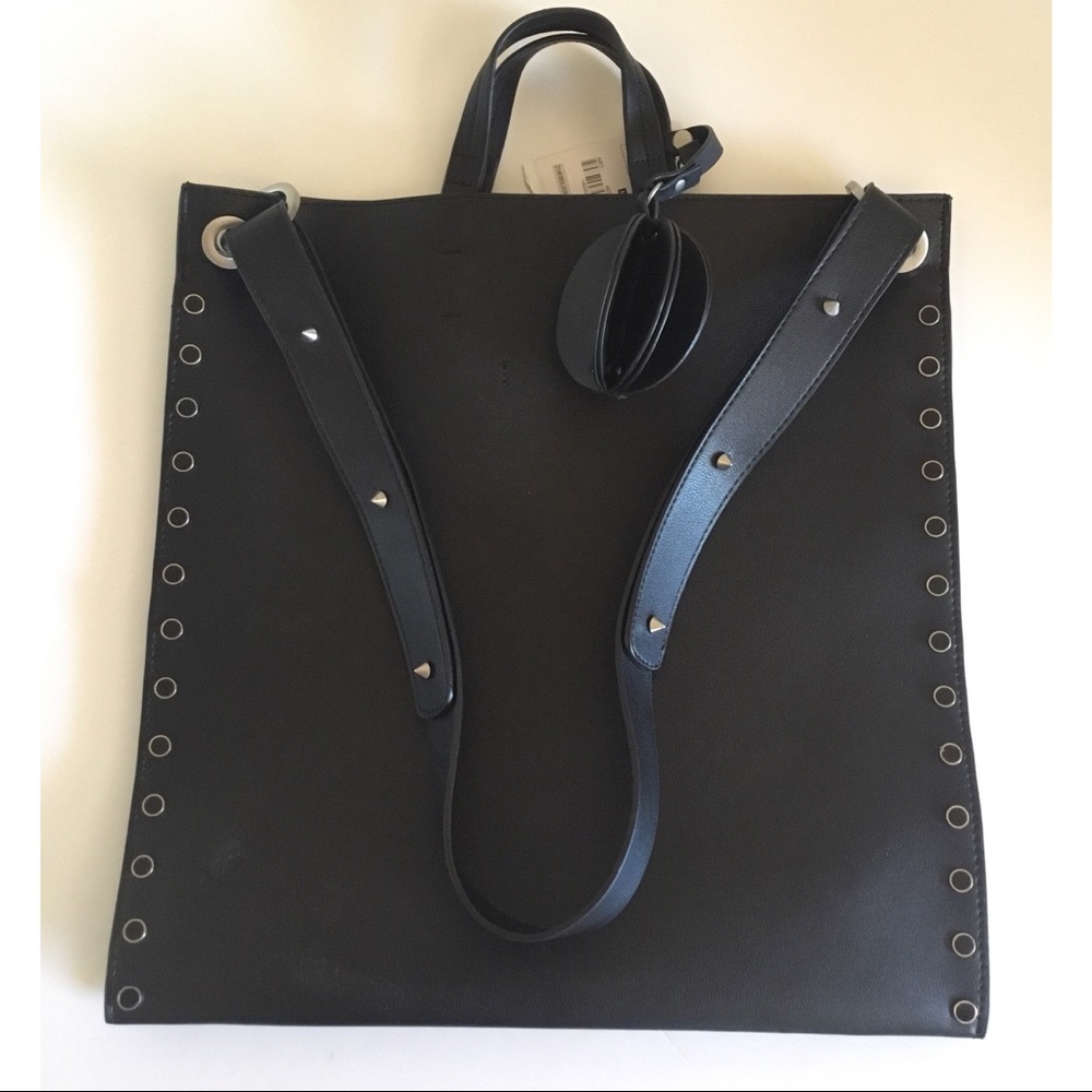 HOST PICK ❤️ Zara Black Tote Studded  W/Charm NWOT